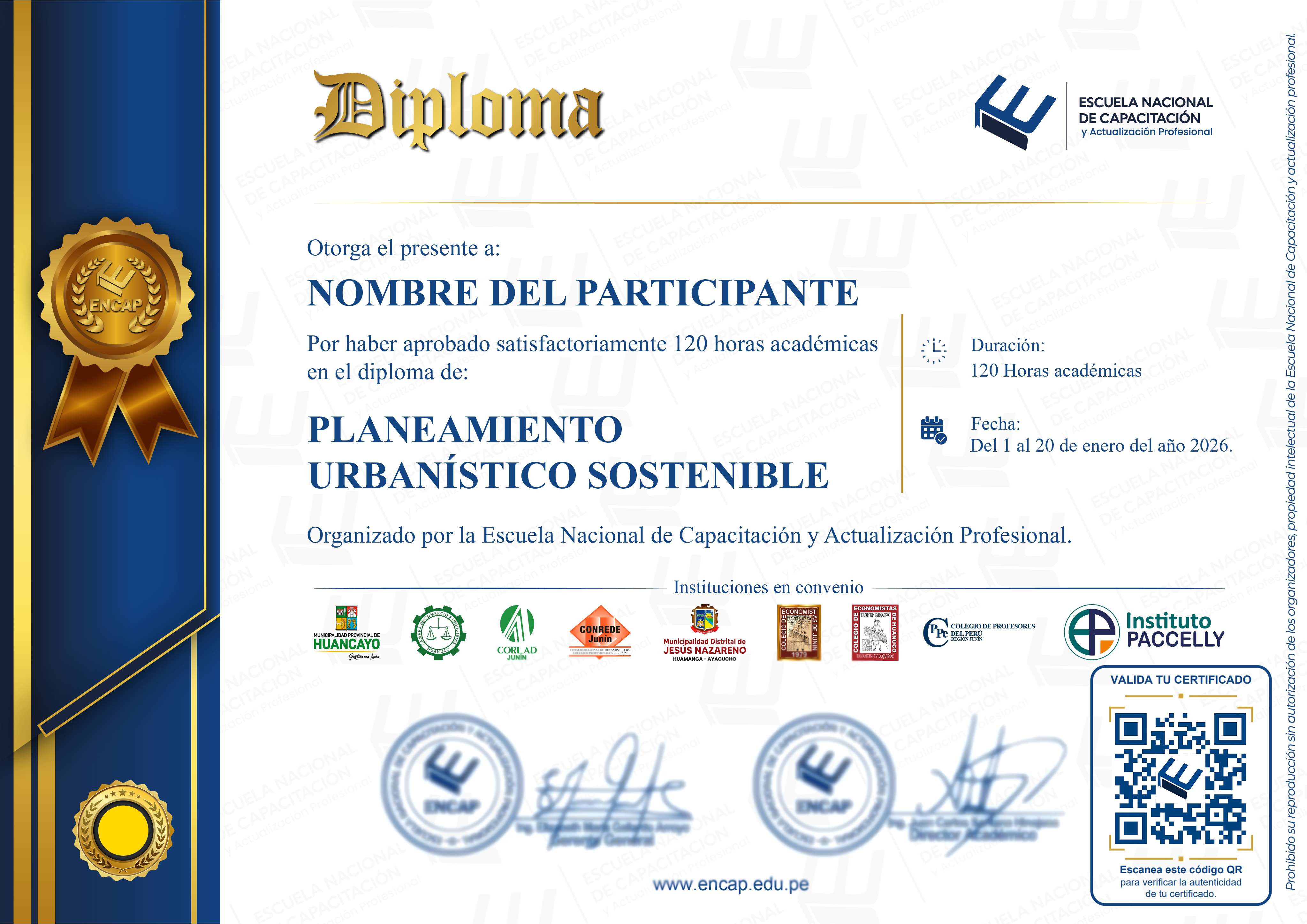 Certificado Especialización