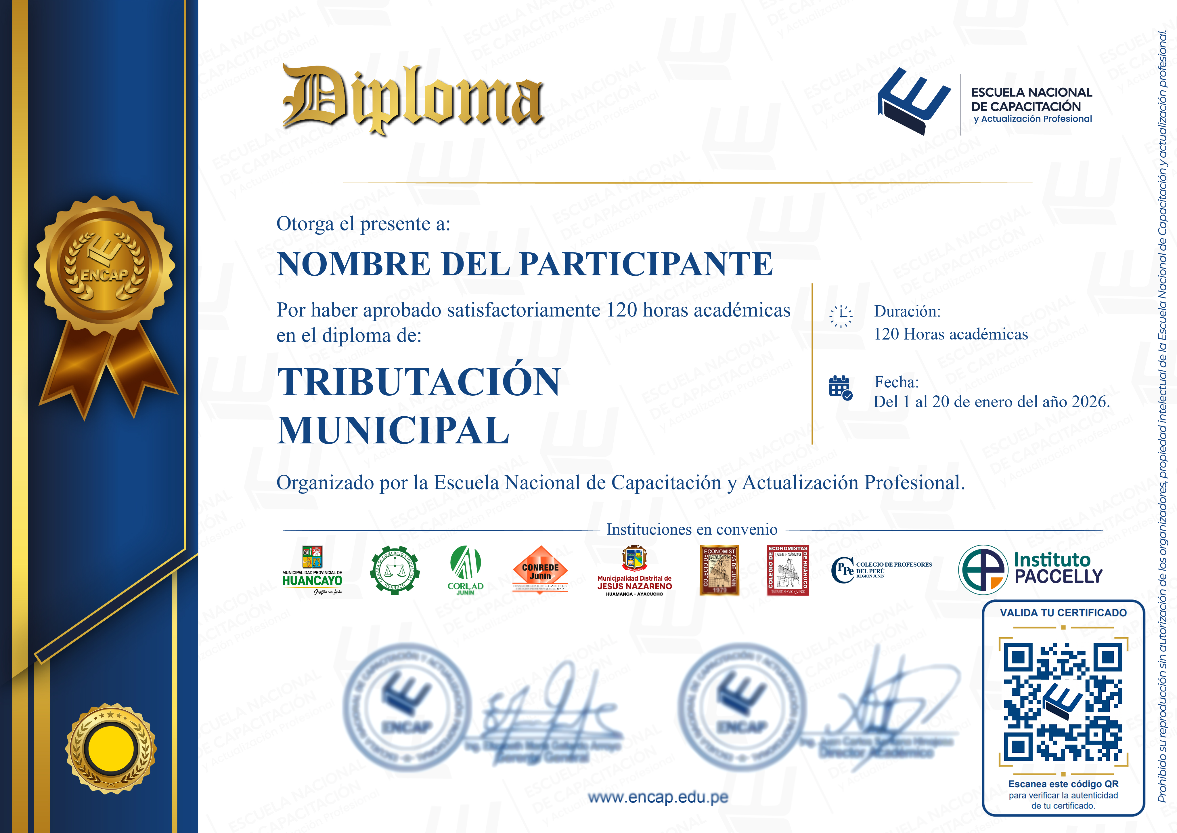 Certificado Especialización