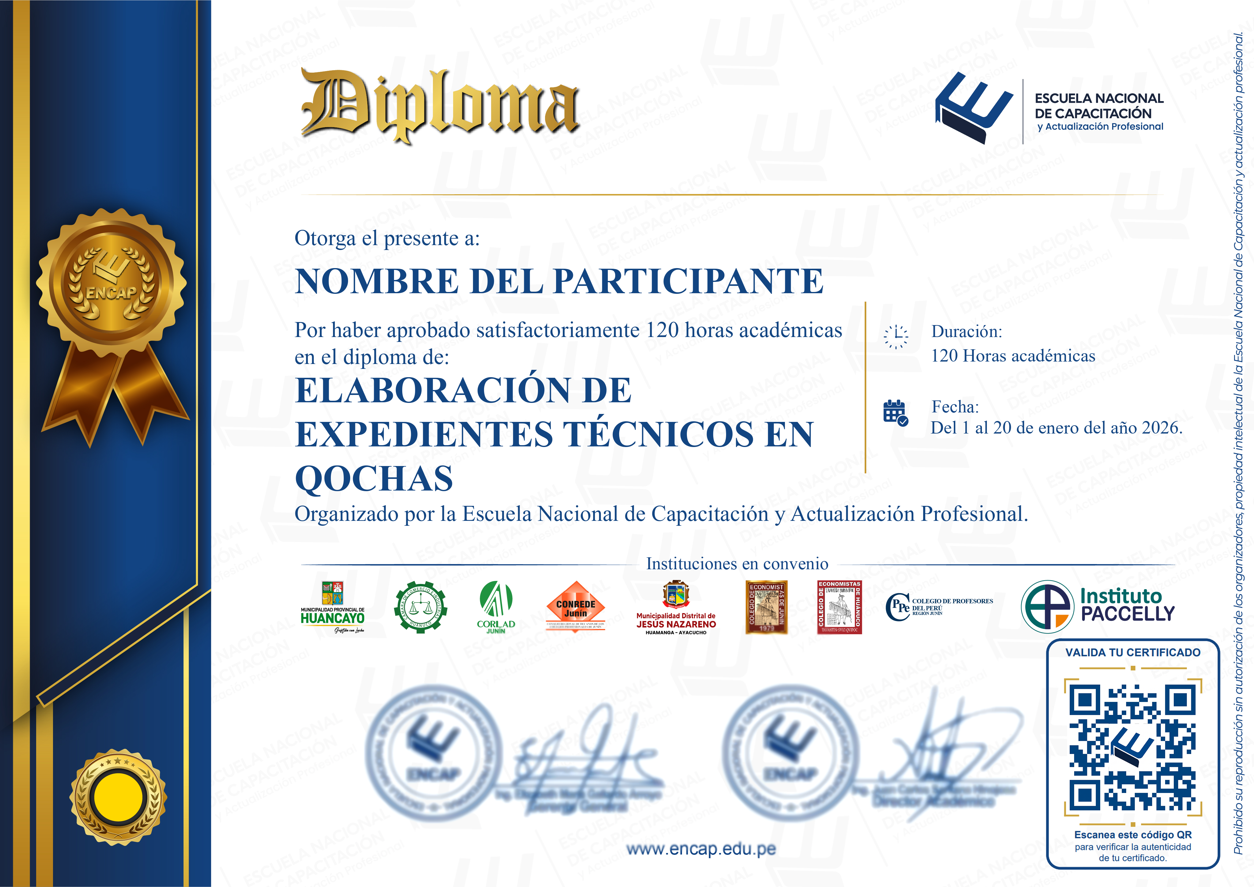 Certificado Especialización