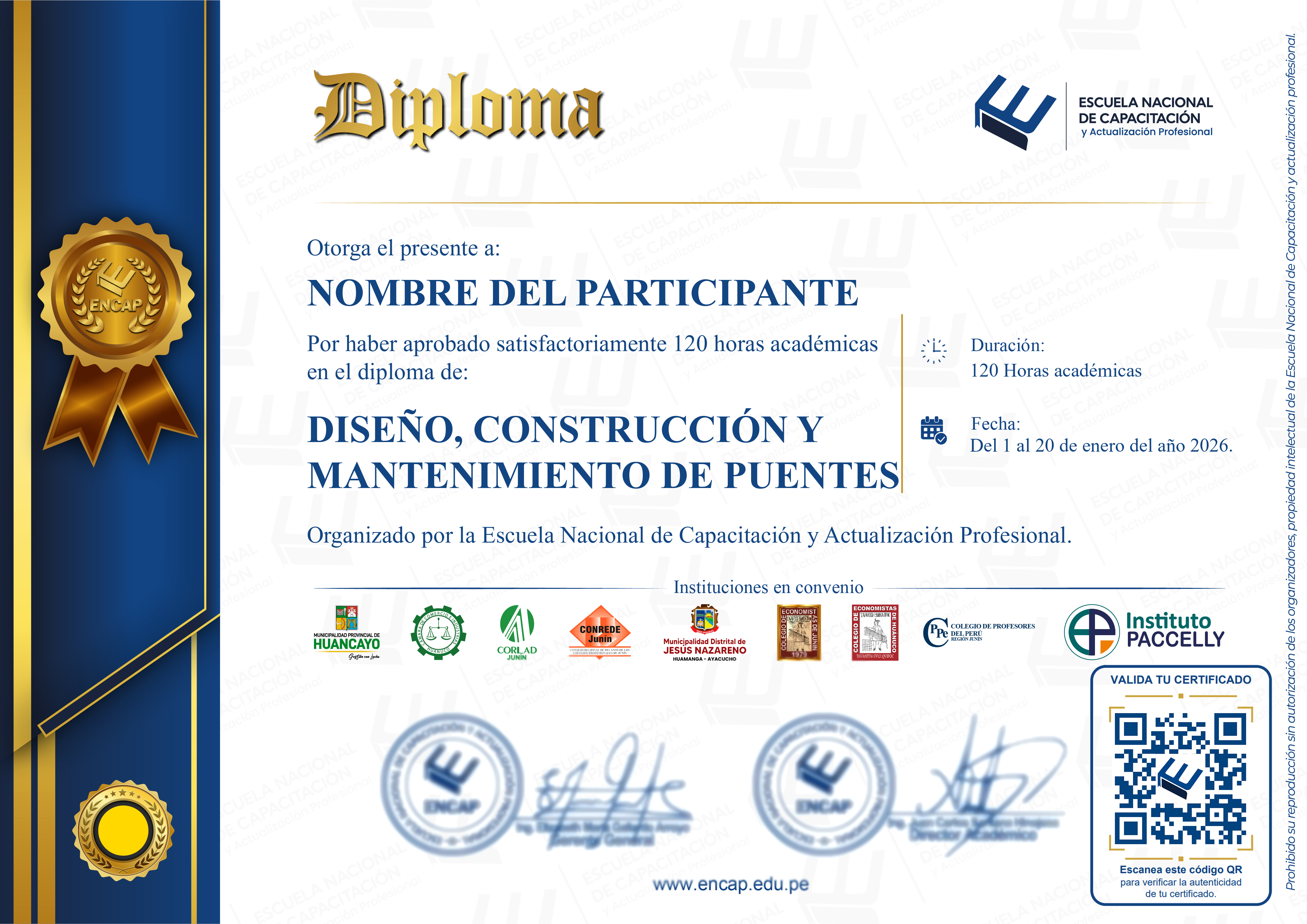 Certificado Especialización