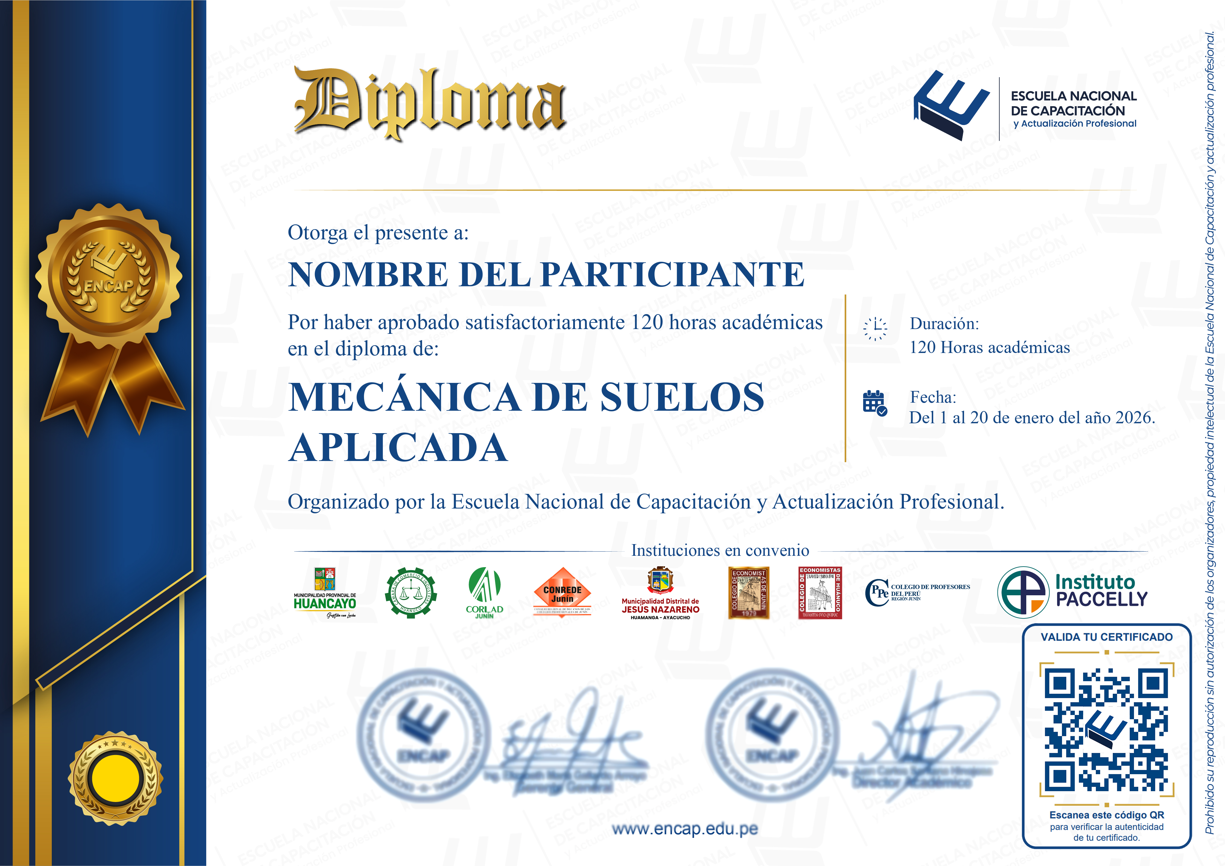 Certificado Especialización