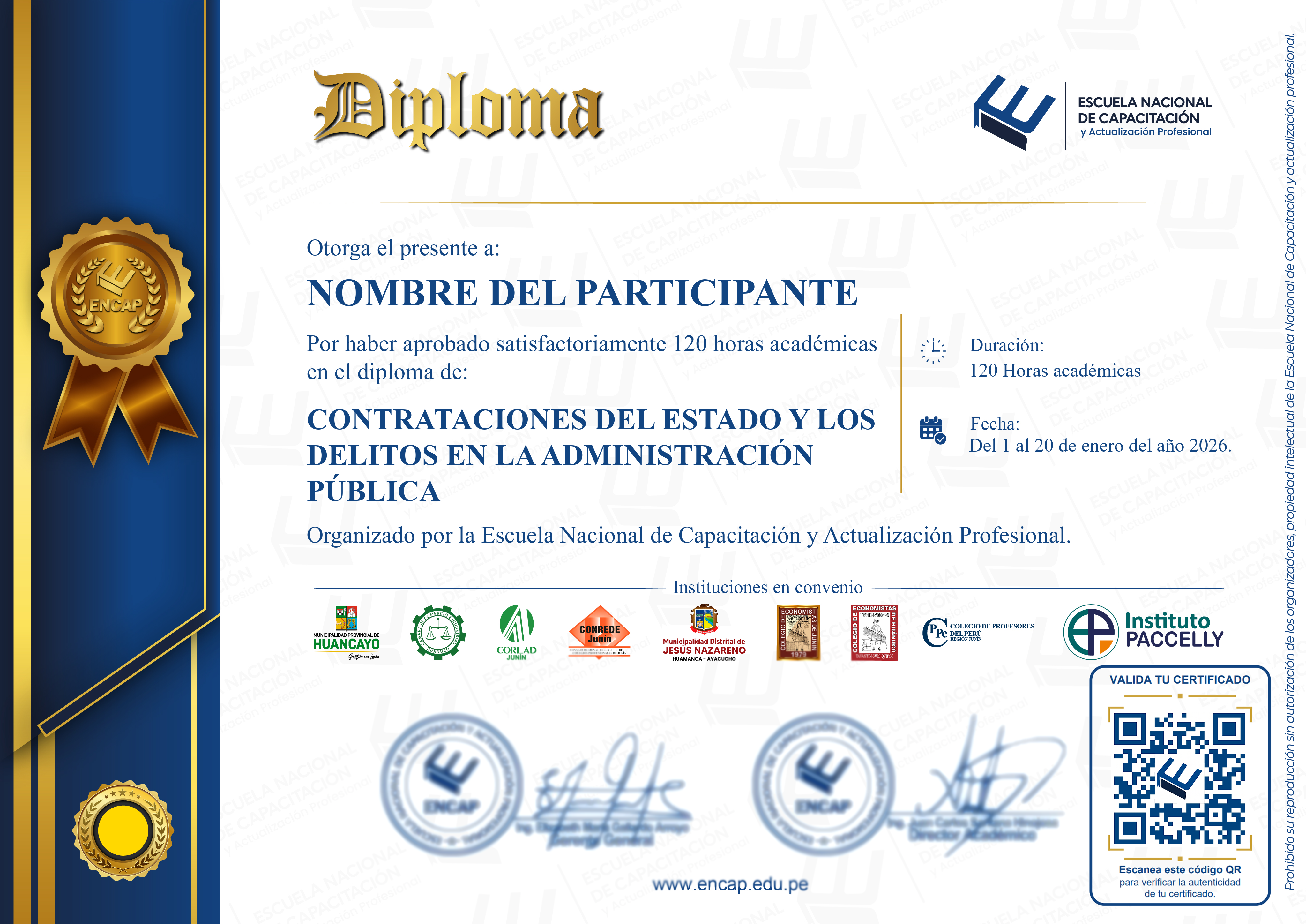 Certificado Especialización