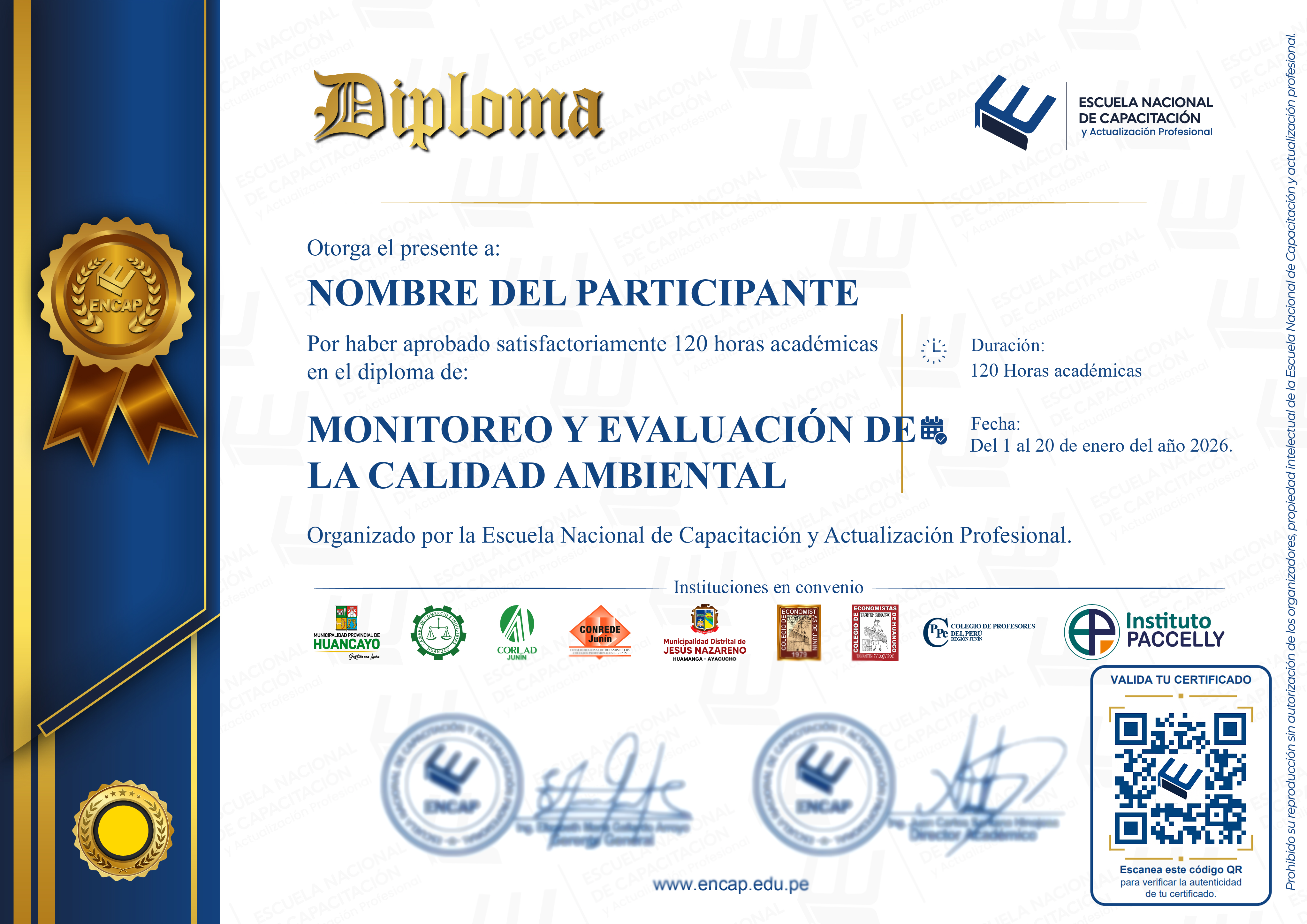 Certificado Especialización