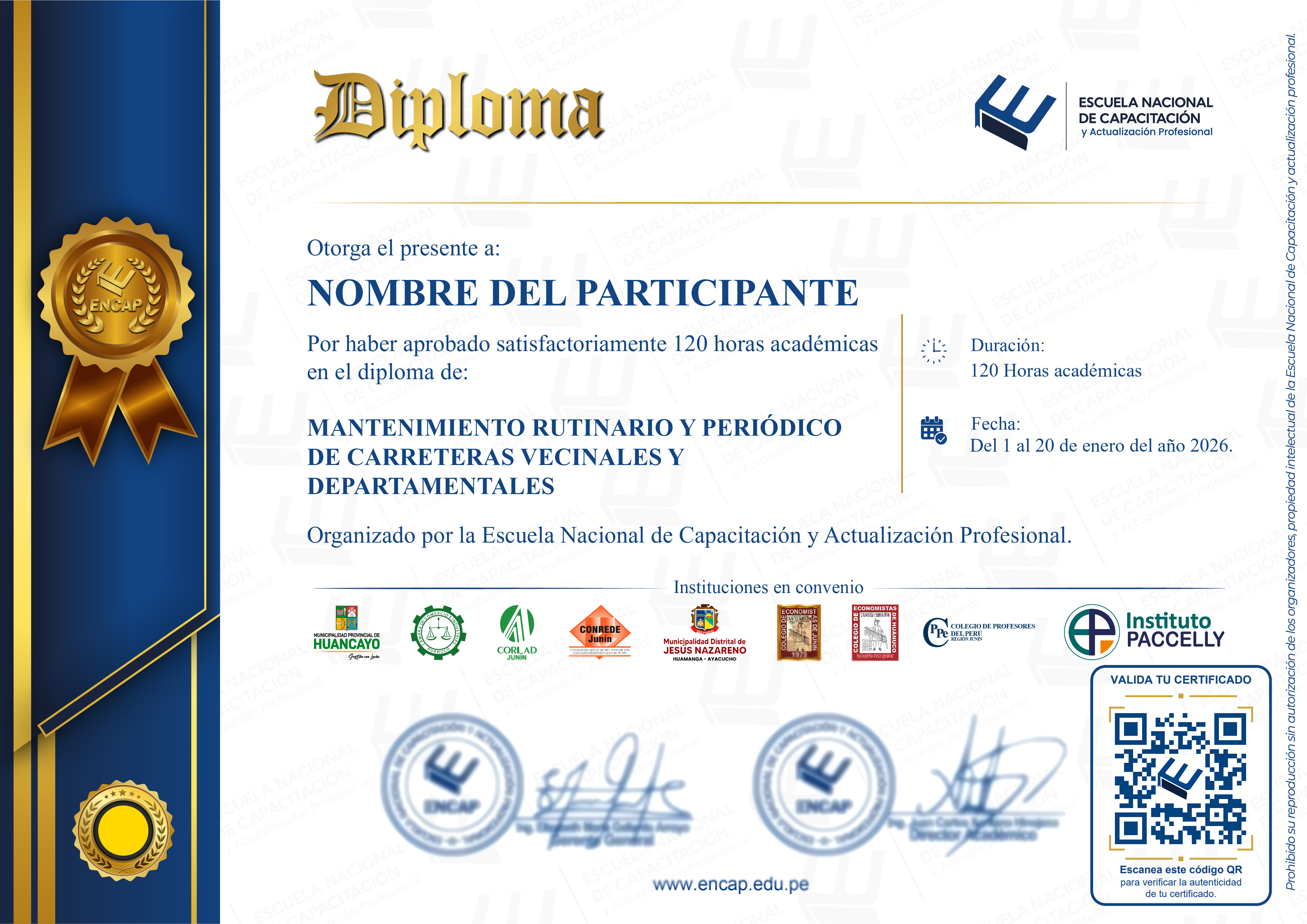 Certificado Especialización