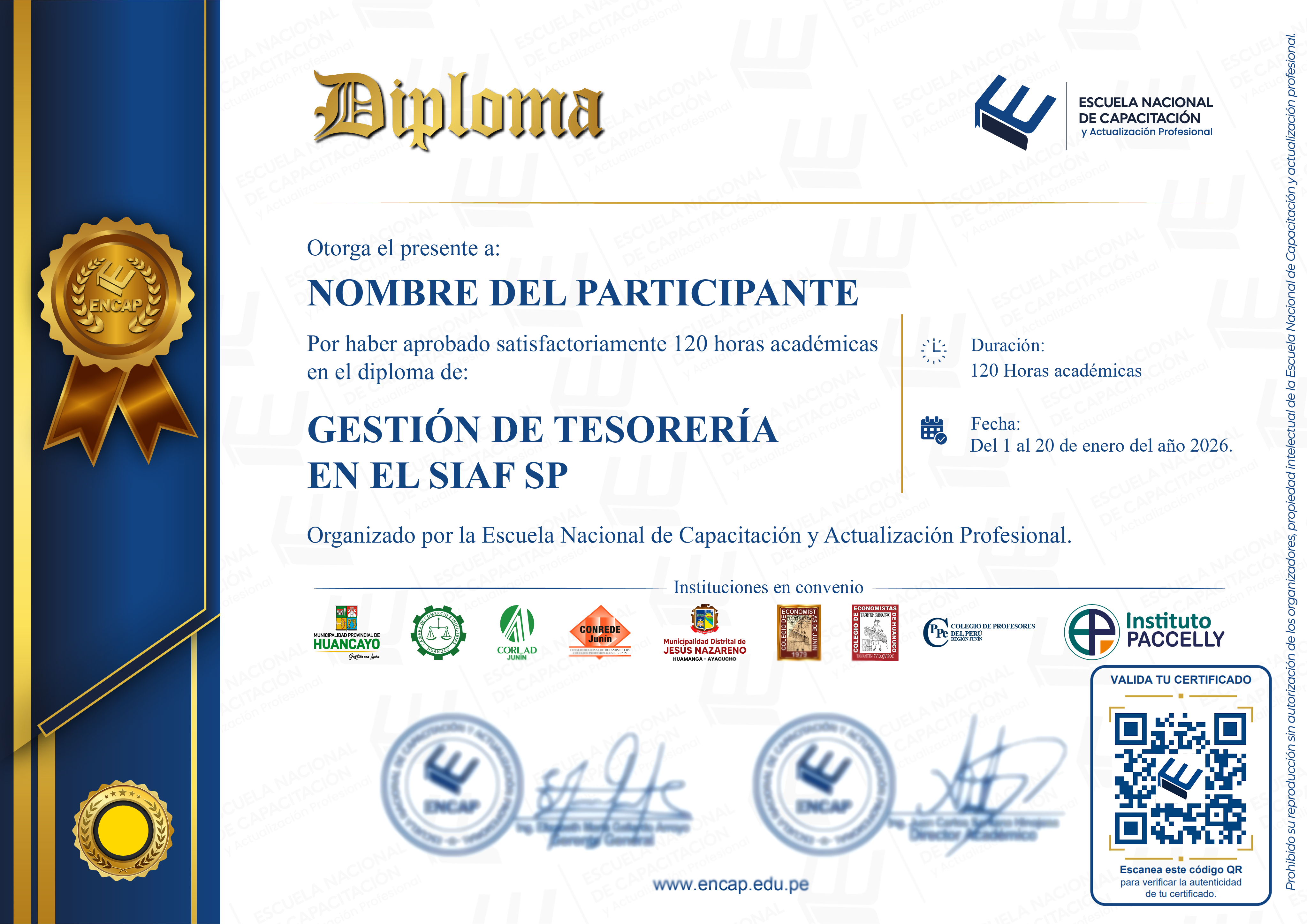 Certificado Especialización