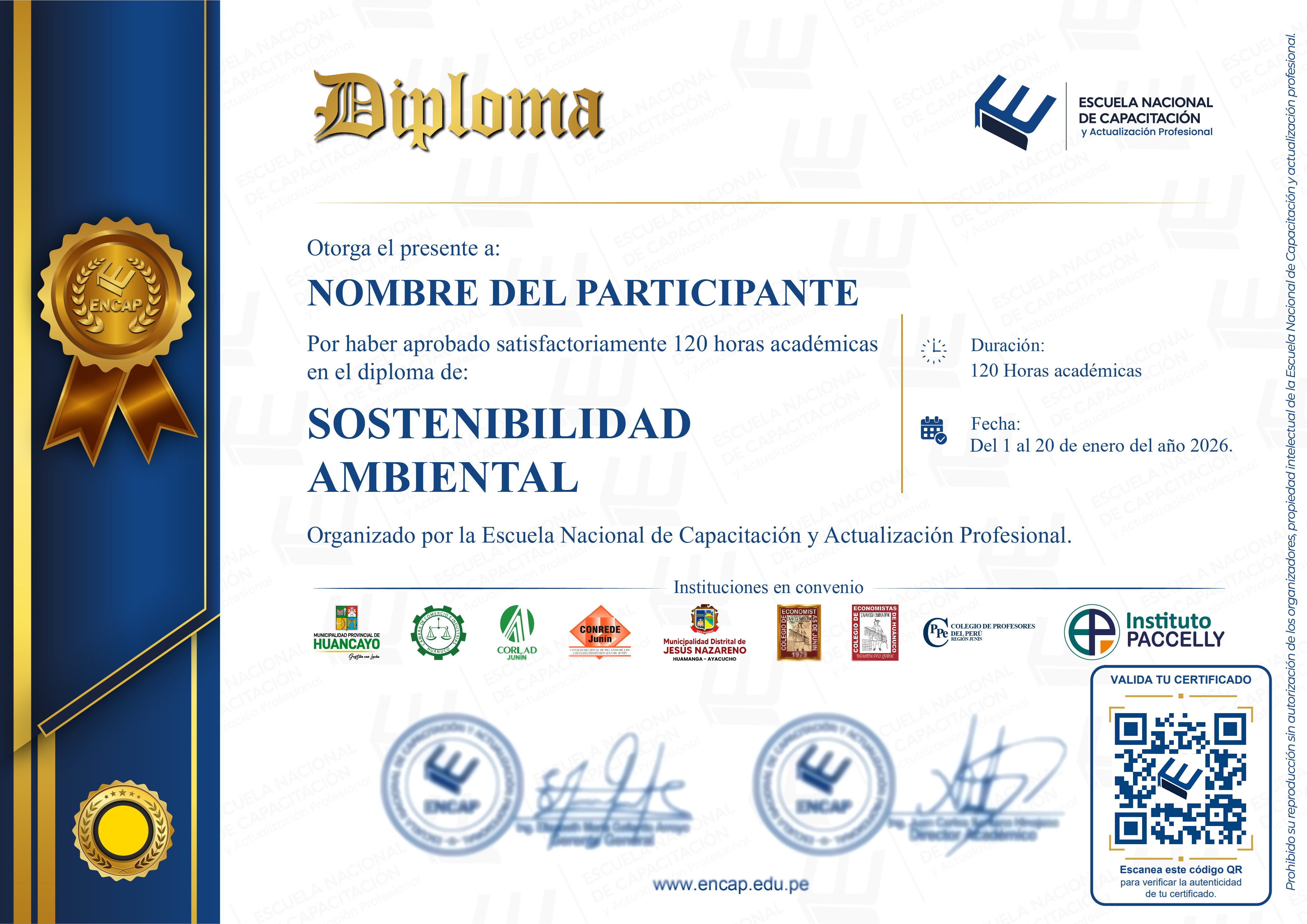 Certificado Especialización