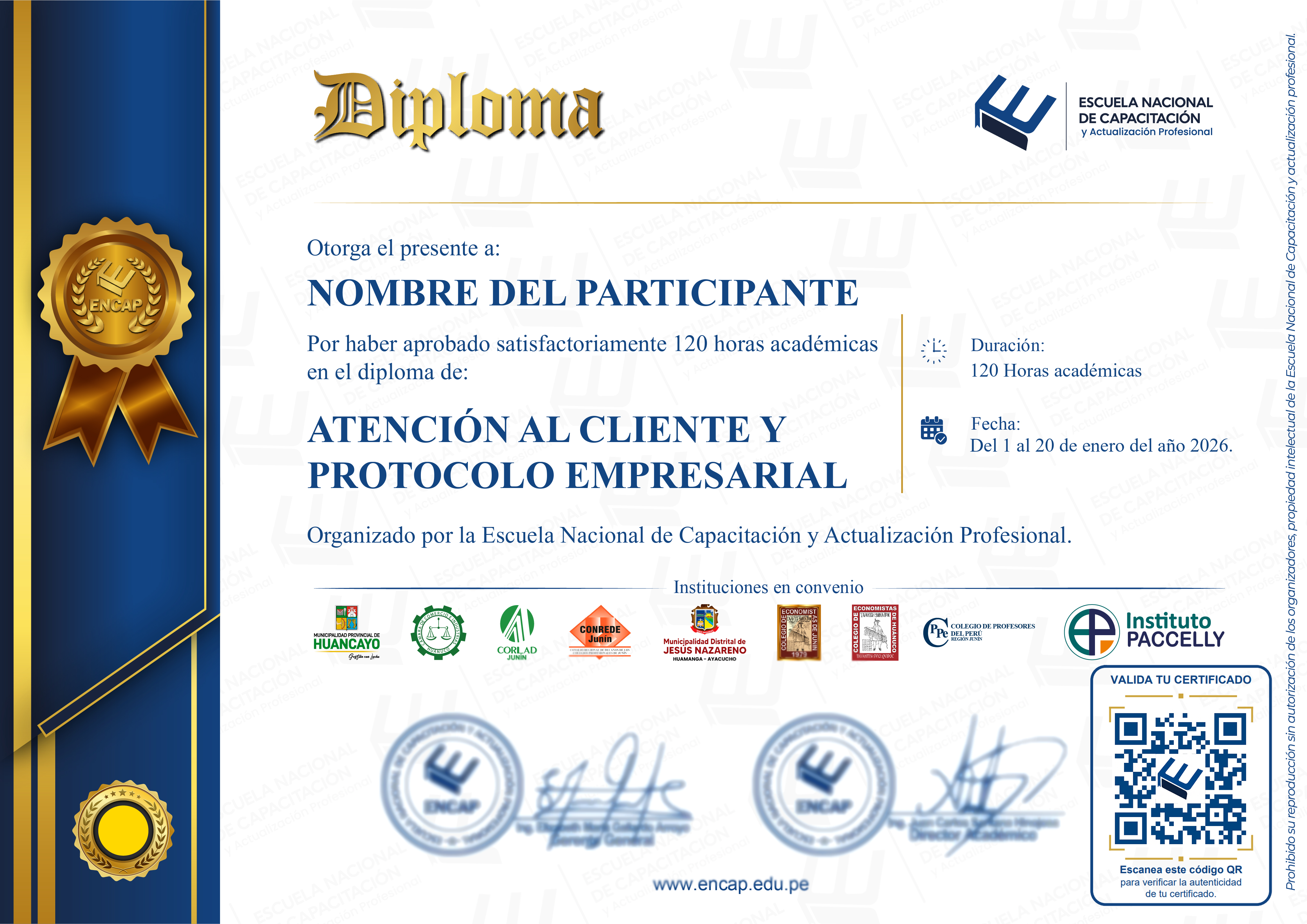 Certificado Especialización