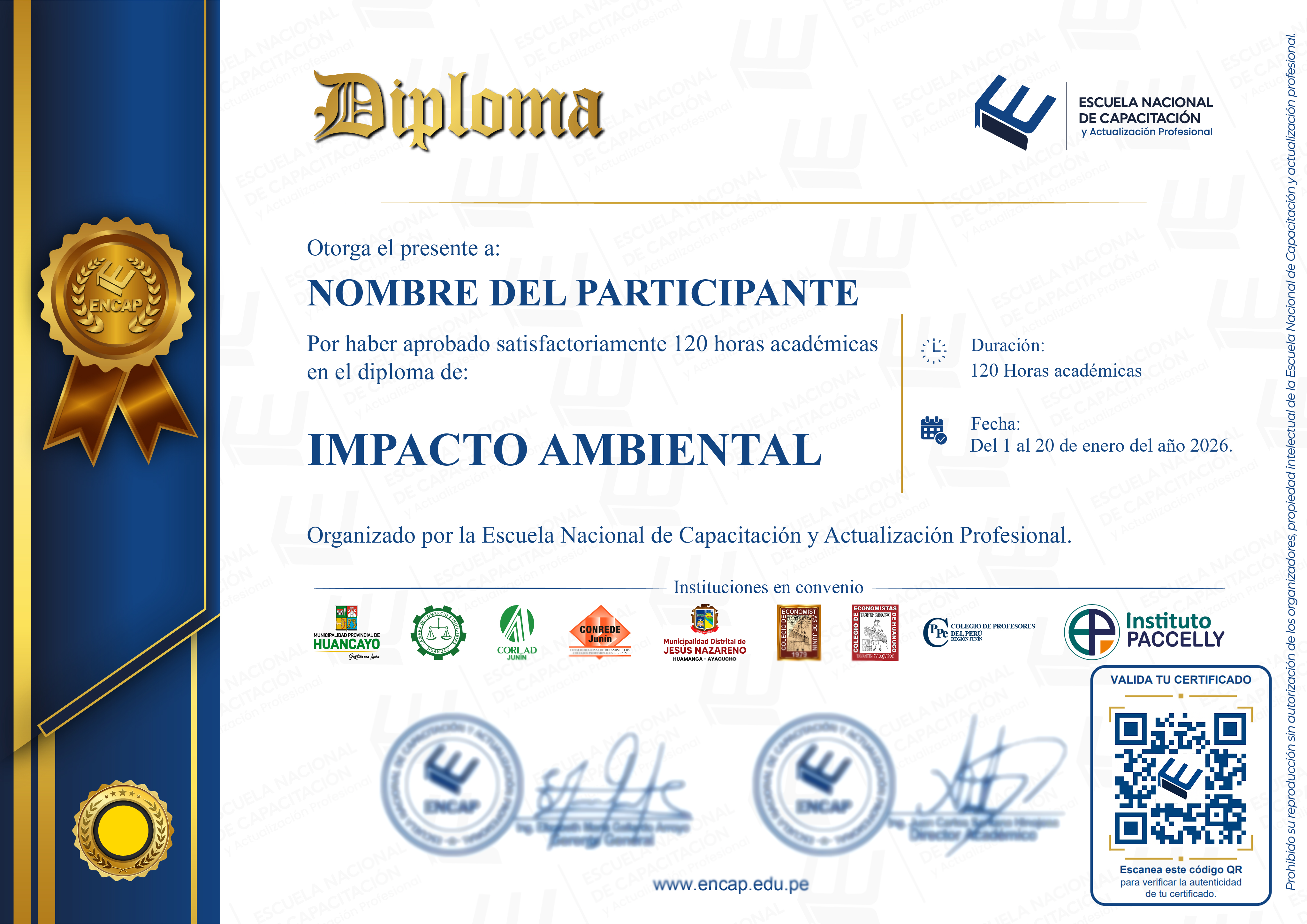 Certificado Especialización