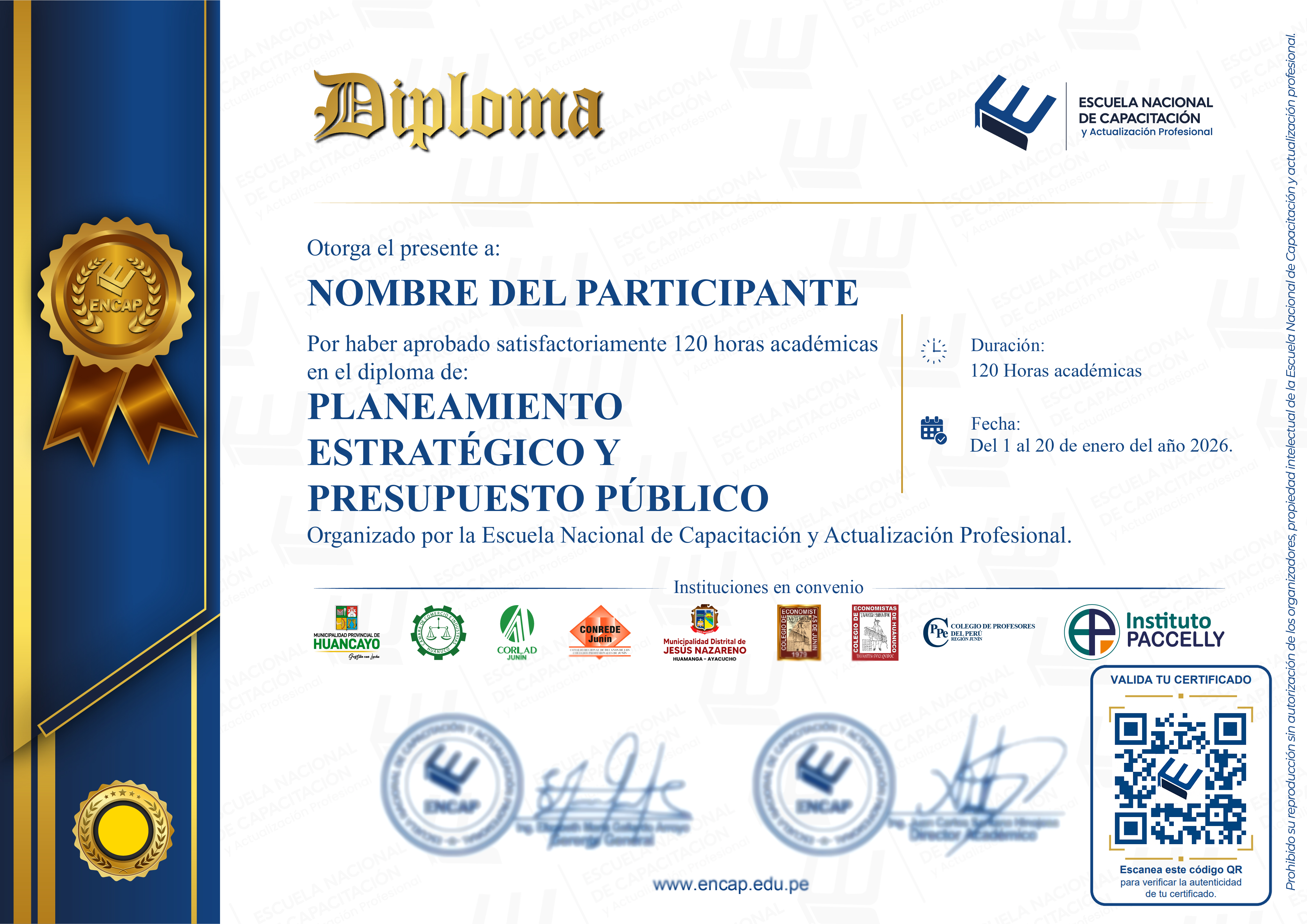 Certificado Especialización