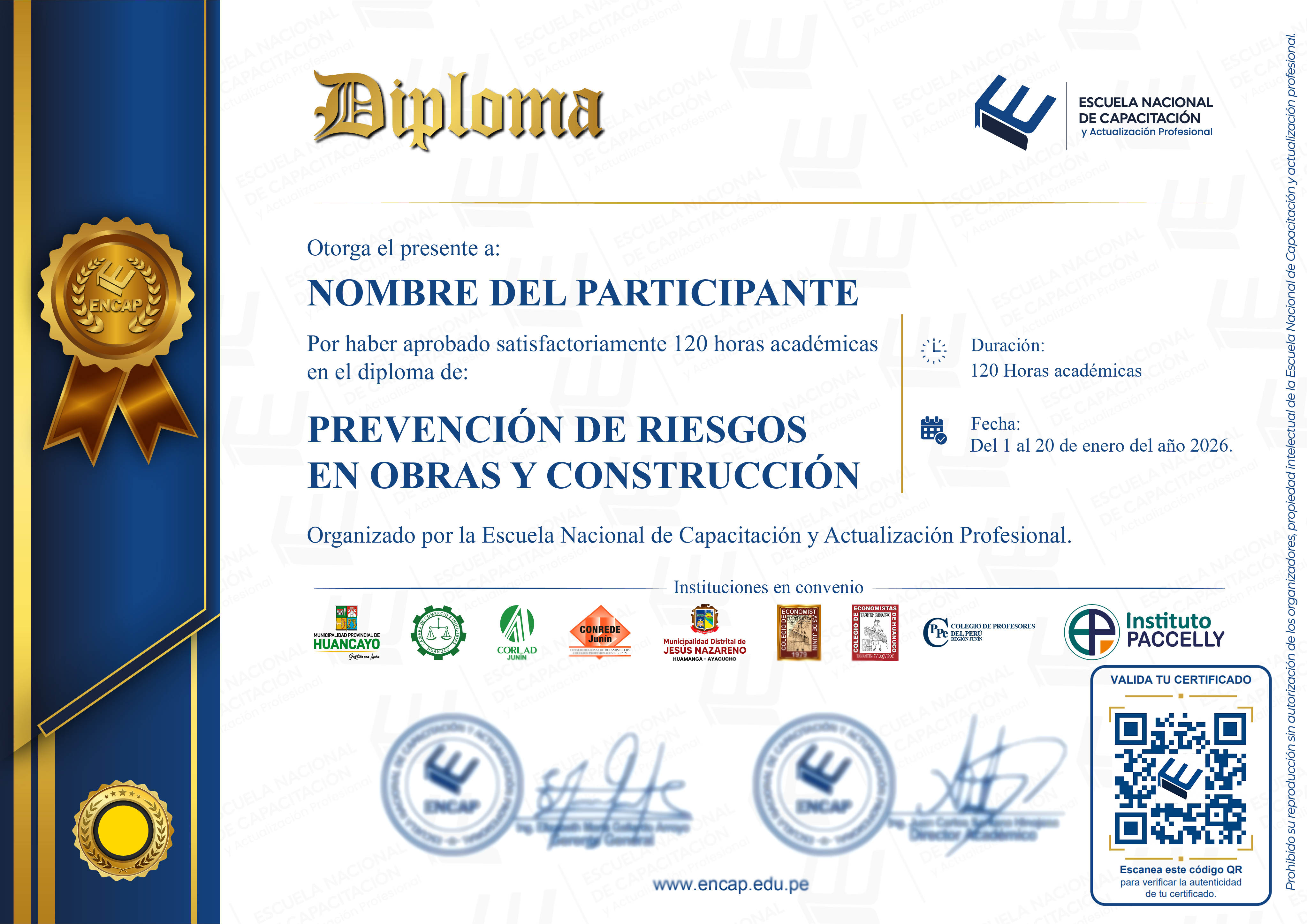 Certificado Especialización