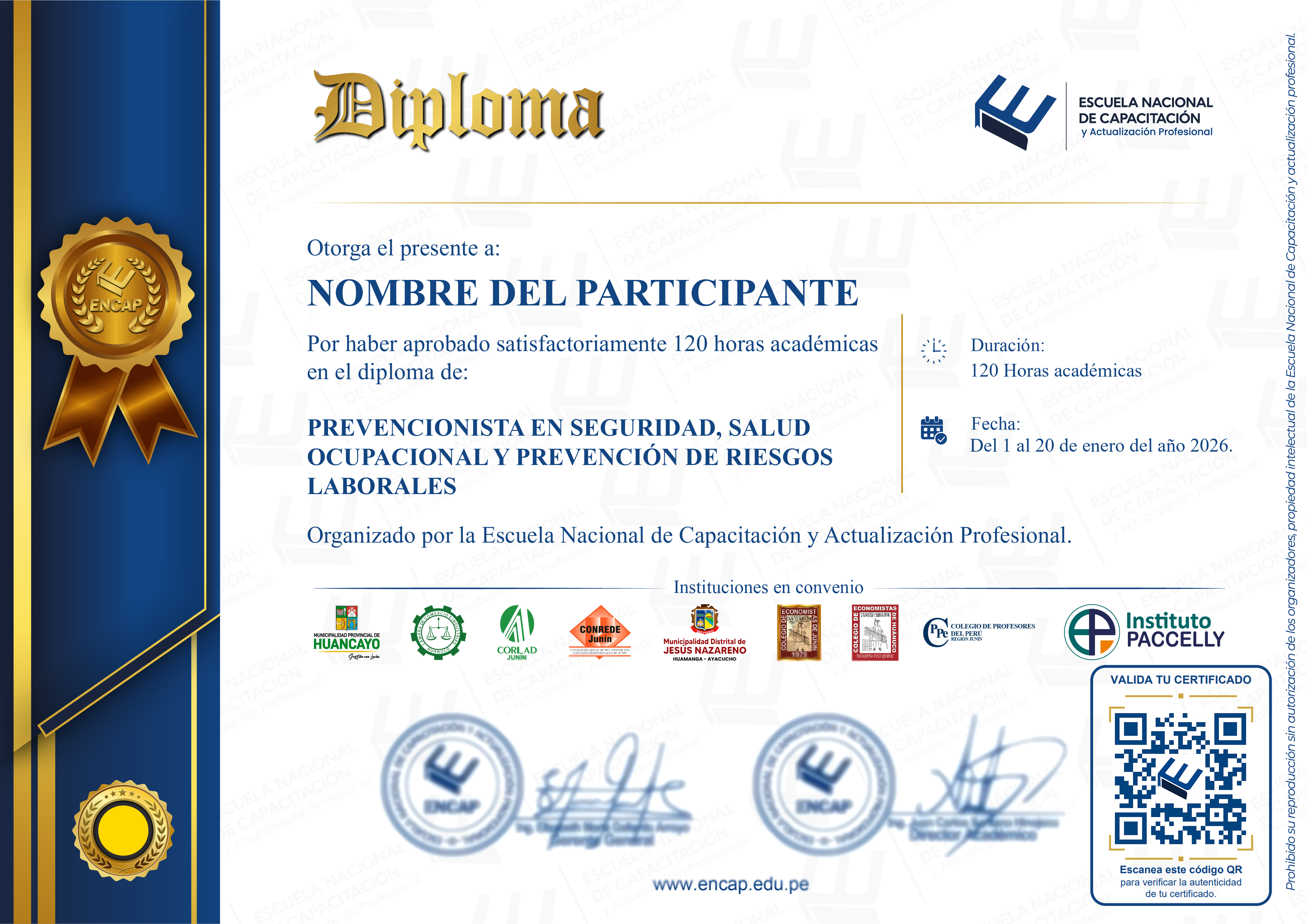 Certificado Especialización