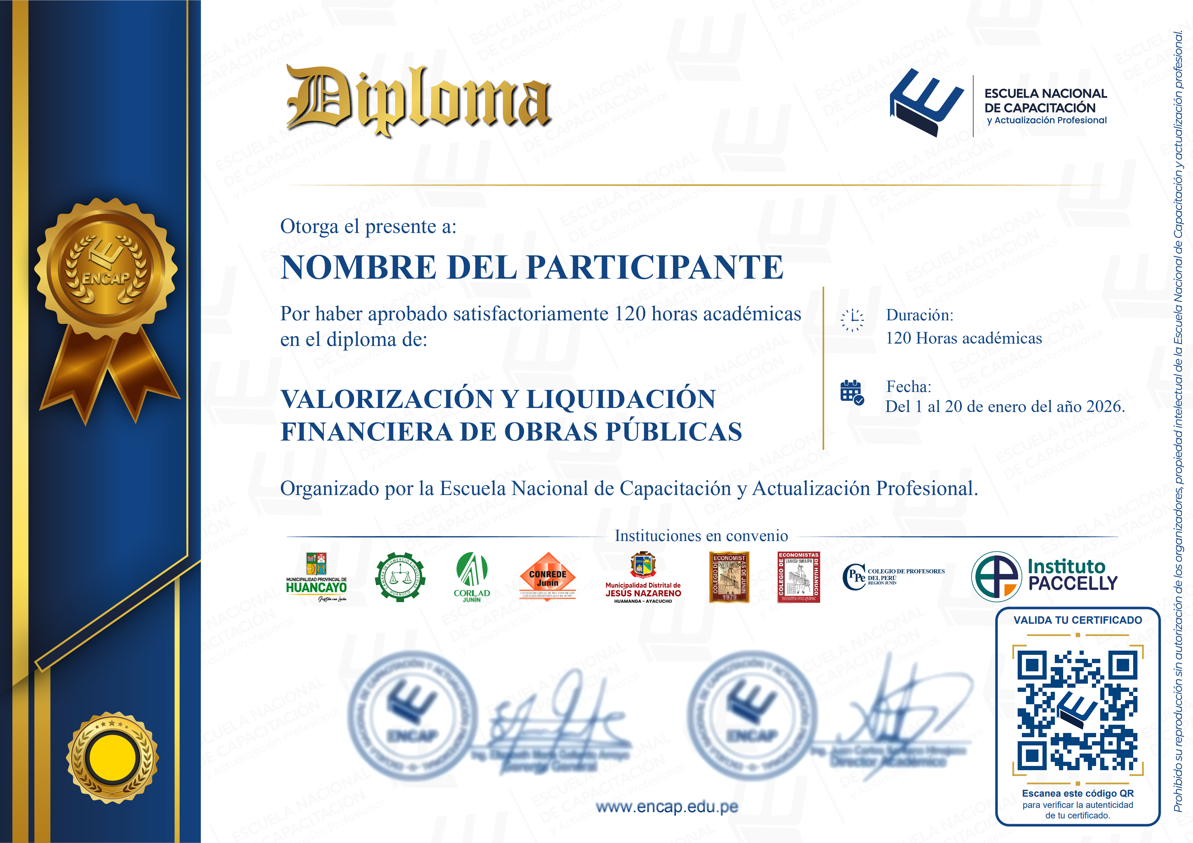 Certificado Especialización