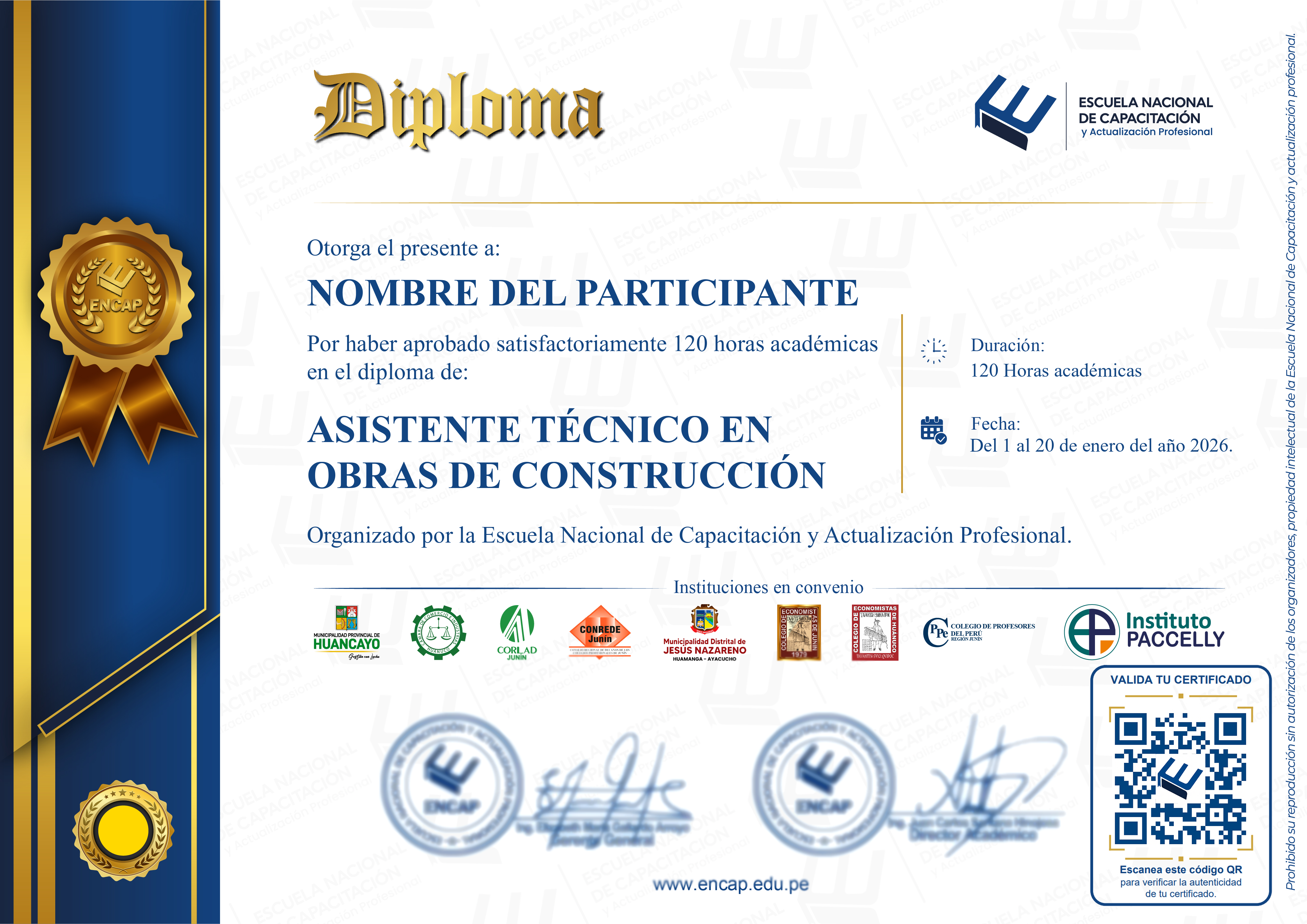 Certificado Especialización