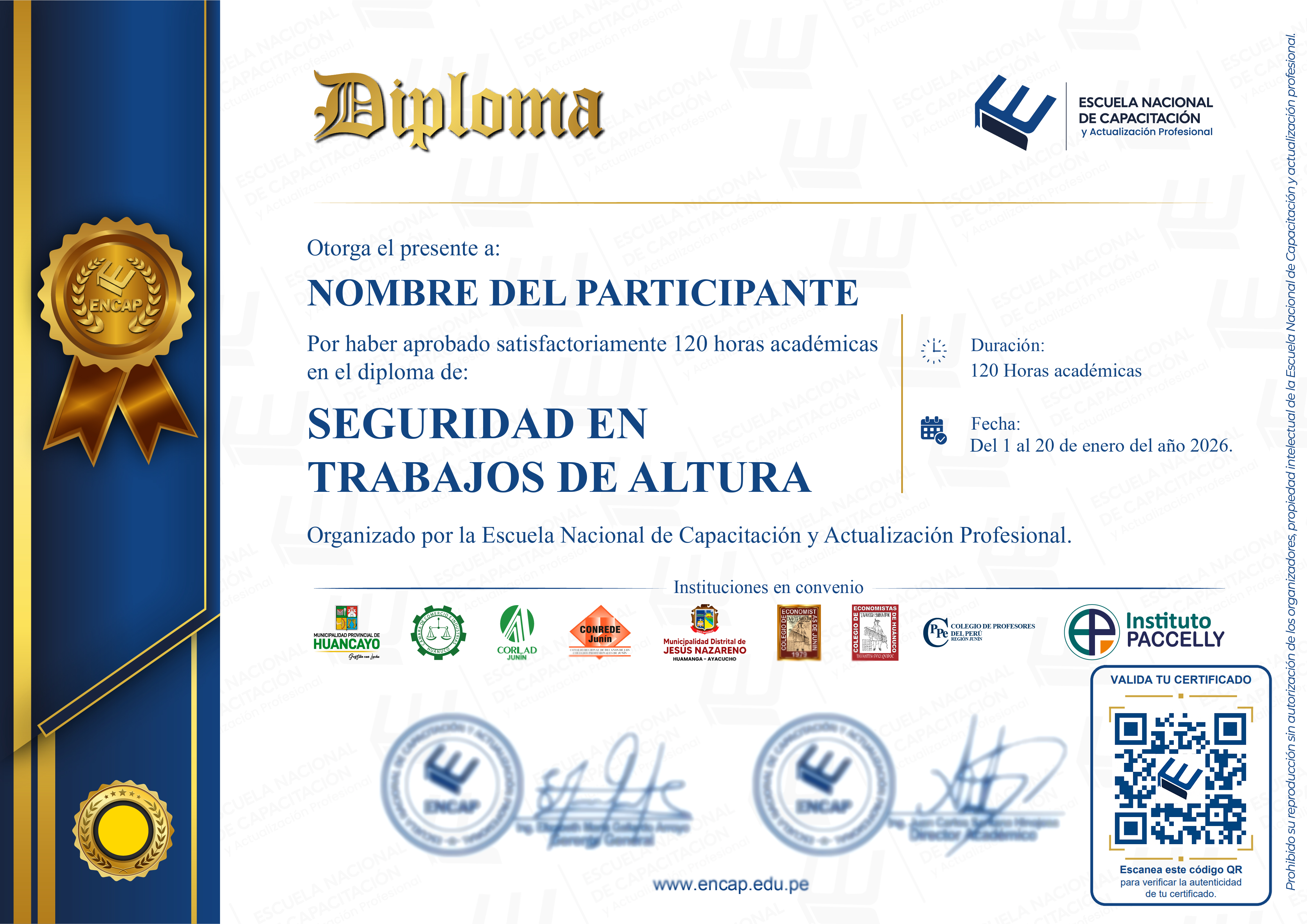 Certificado Especialización