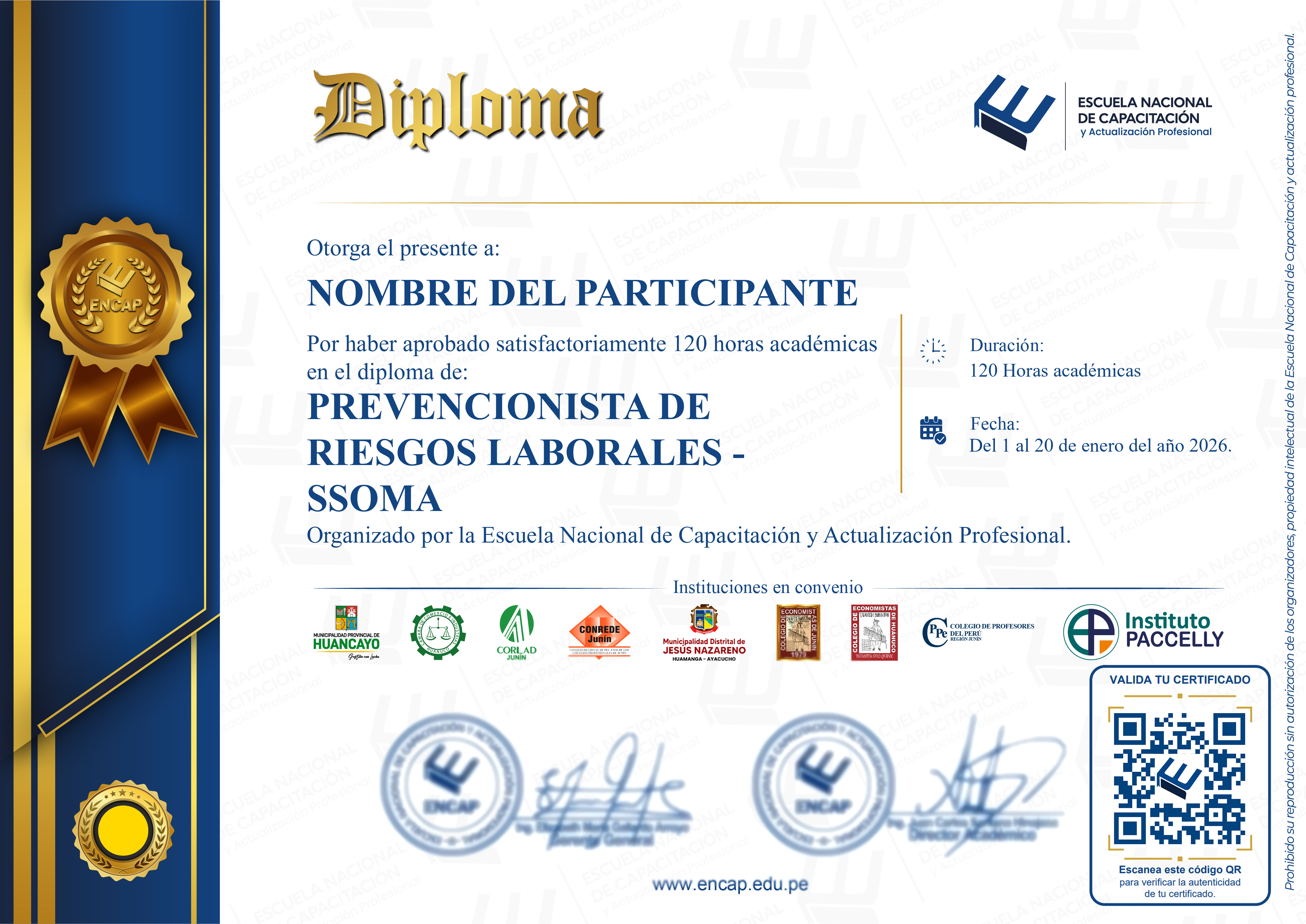 Certificado Especialización