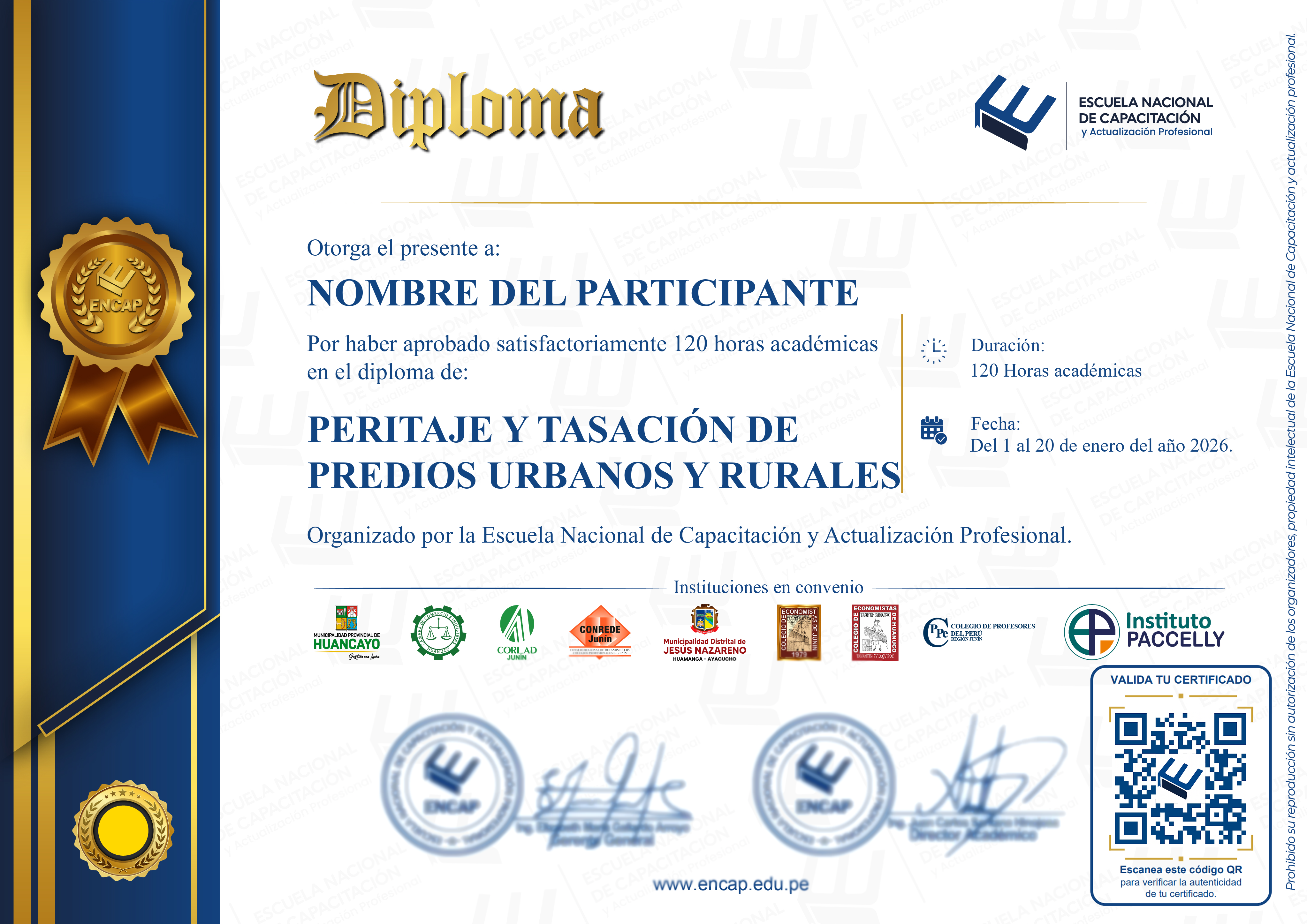Certificado Especialización
