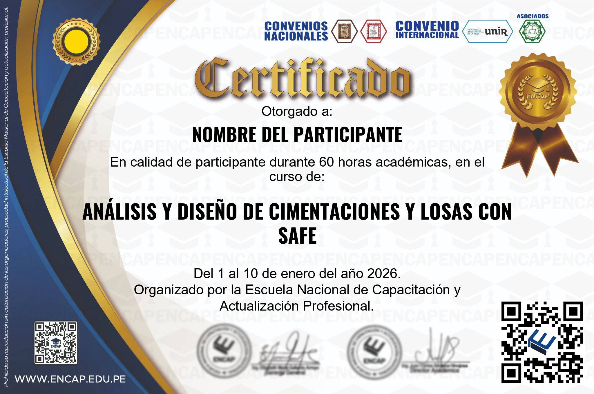 Certificado Especialización