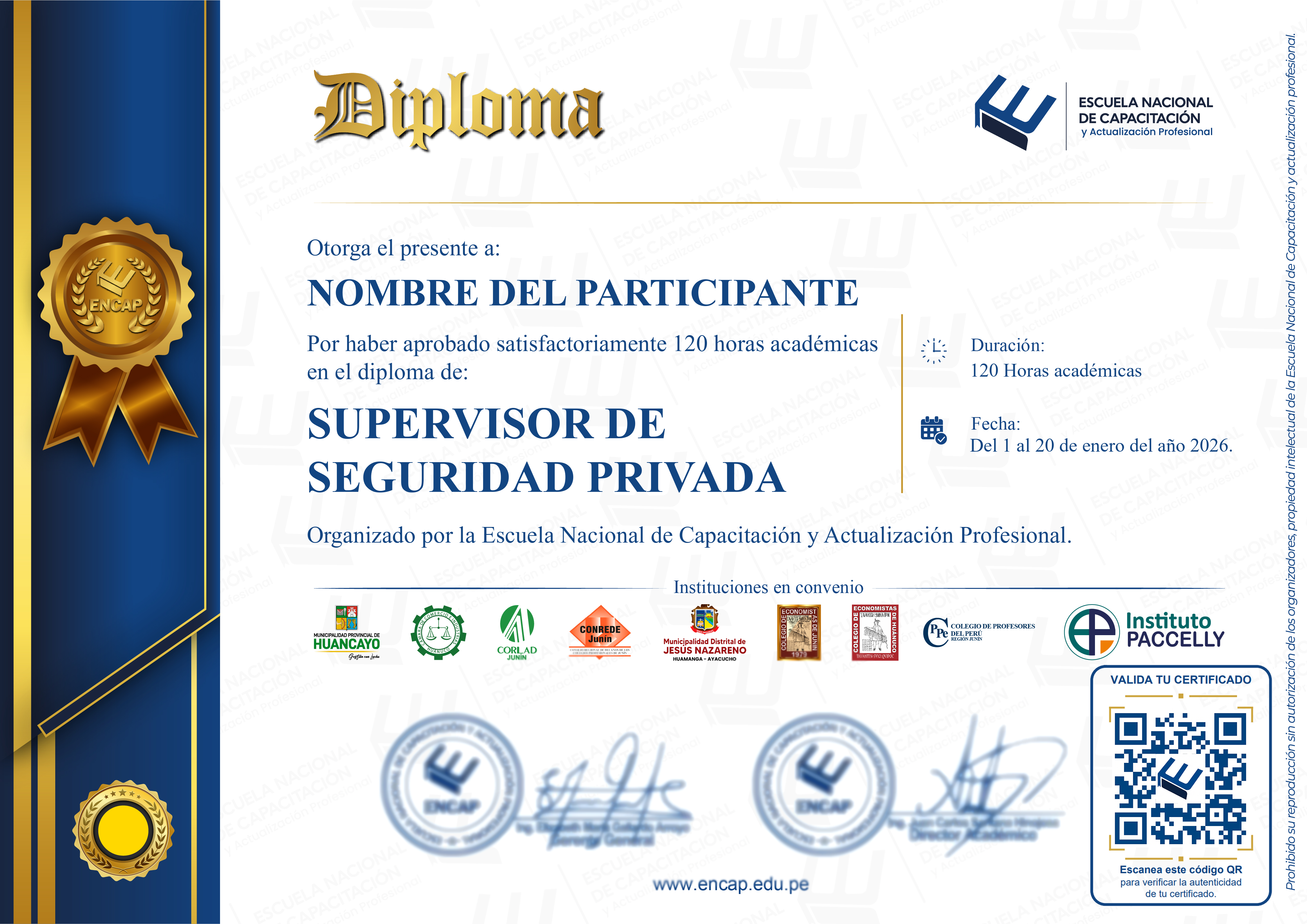 Certificado Especialización