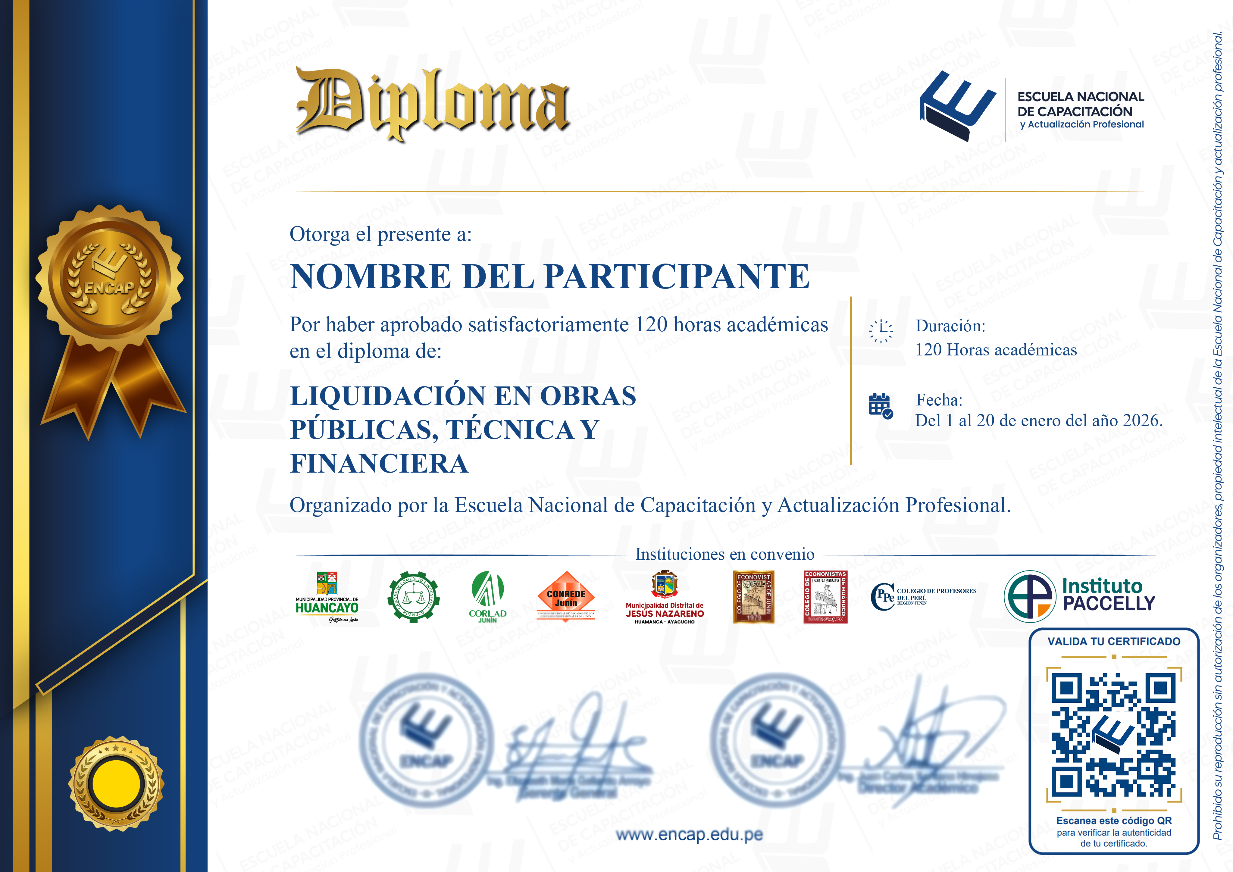 Certificado Especialización