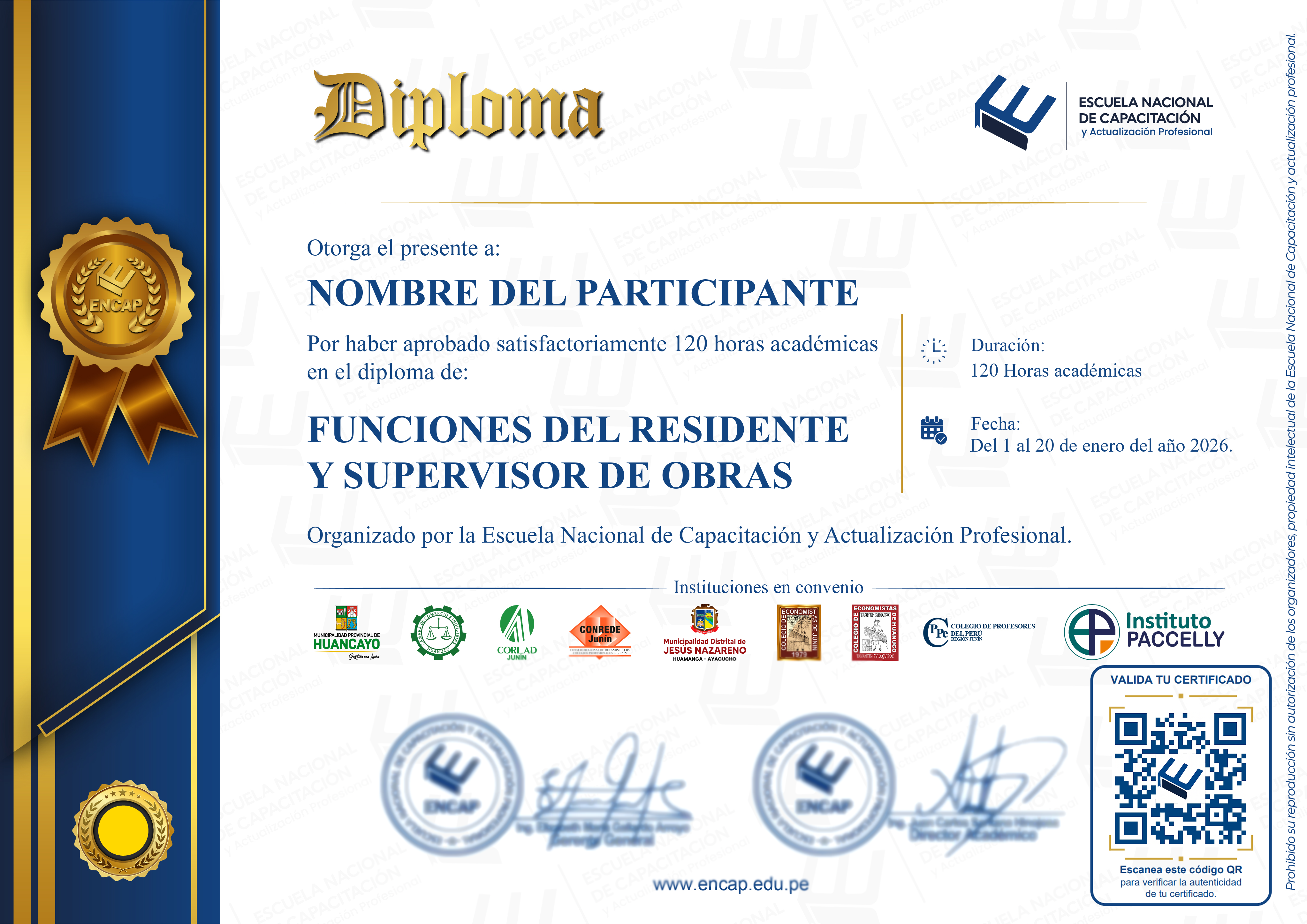 Certificado Especialización