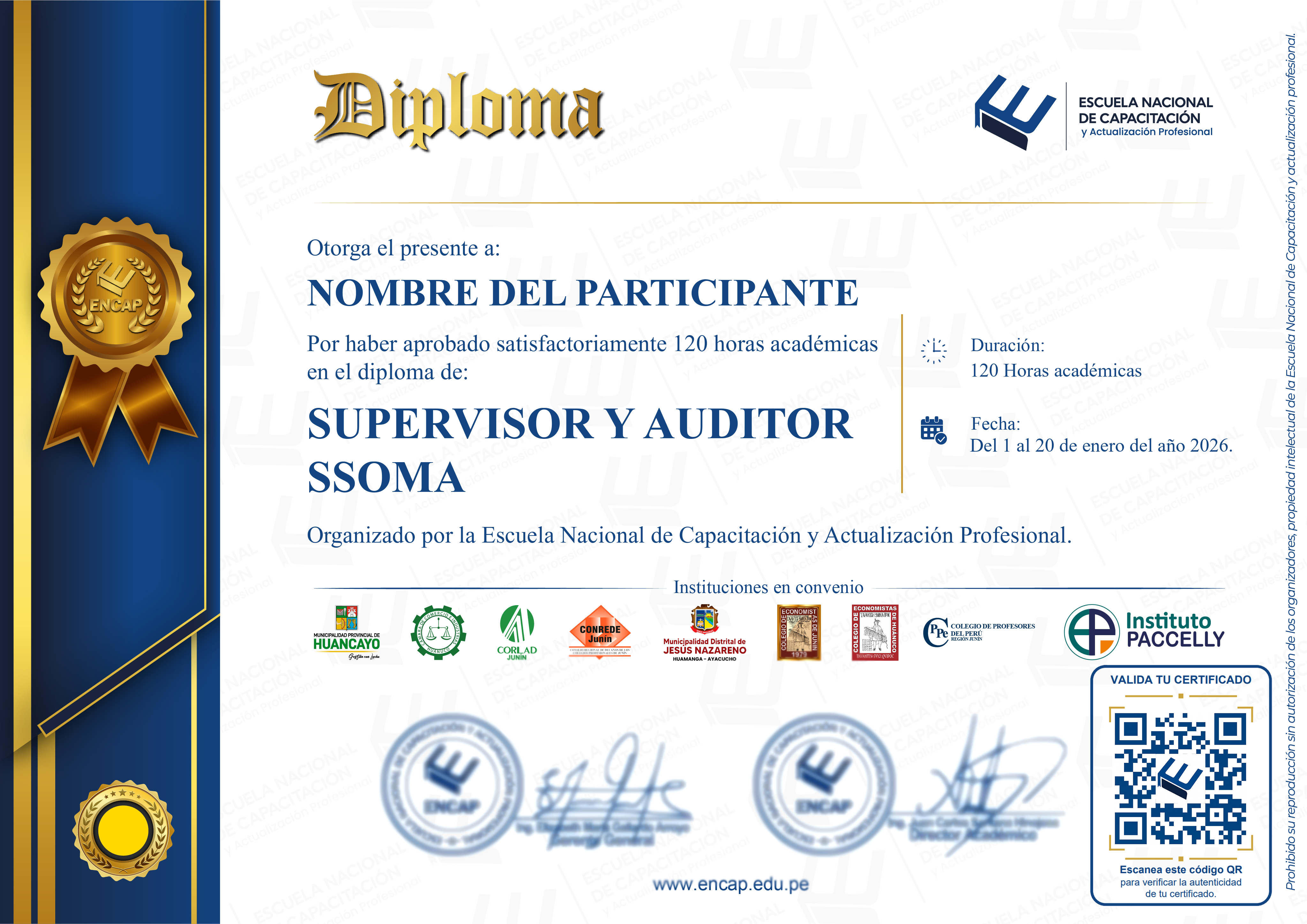 Certificado Especialización